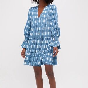 Pomander Place Blue Ikat Kenzo Dress